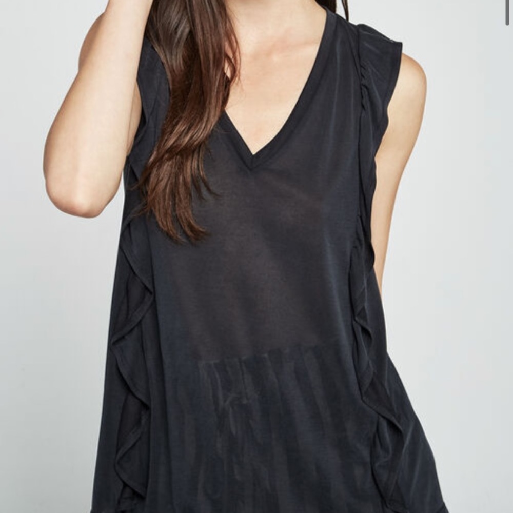 NWT BCBGeneration Ruffle Sleeve Top - Picture 3 of 6